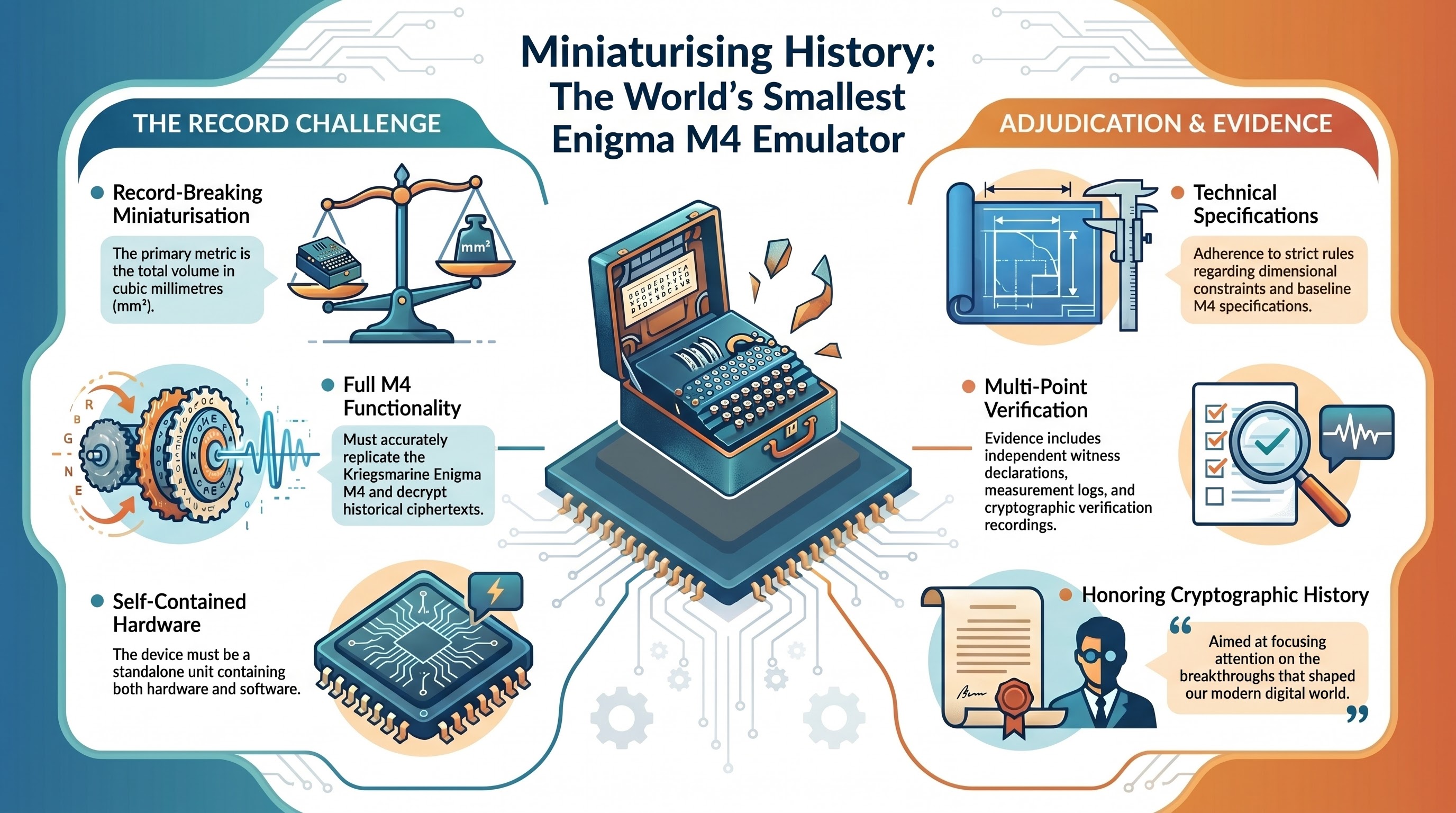 Miniaturising History: The World's Smallest Enigma M4 Emulator